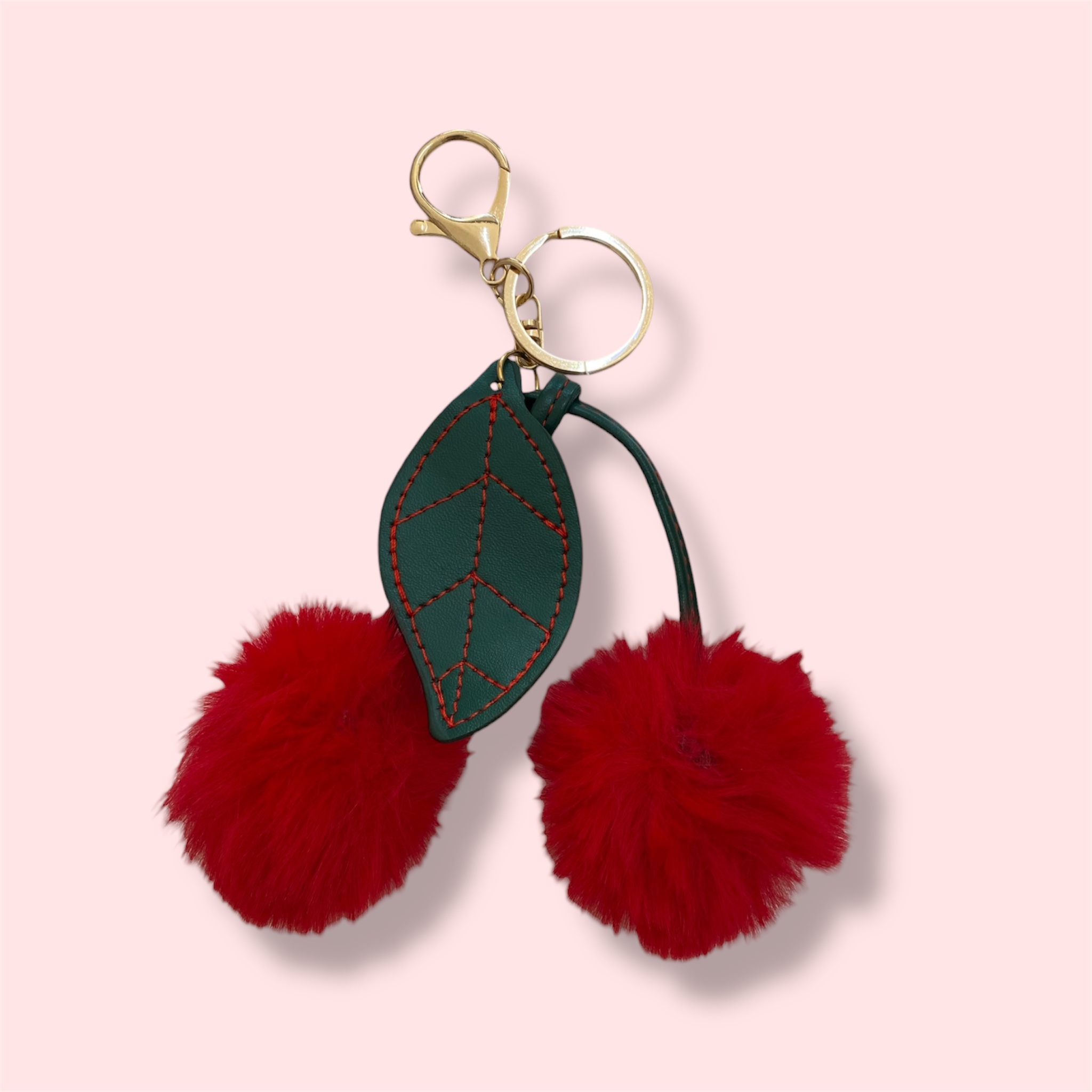 Red Cherry Furr Keychain