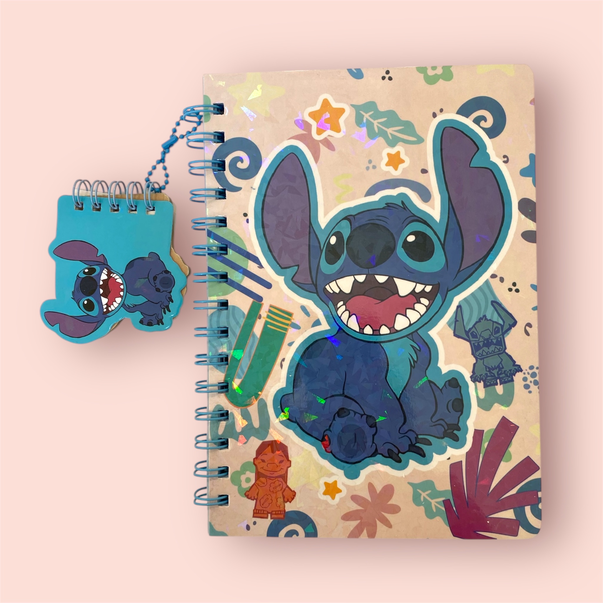 "Stitch" Pink Notebook
