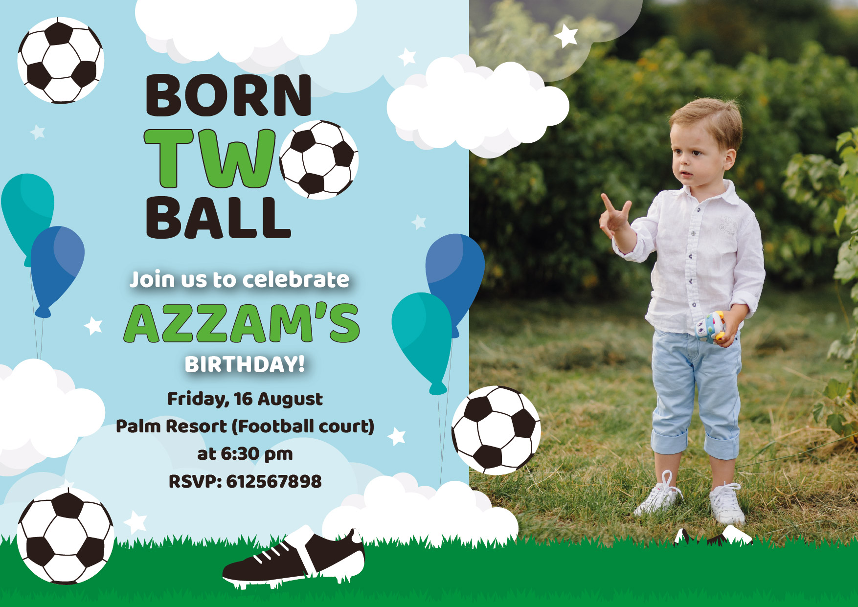 Football Birthday Invitation