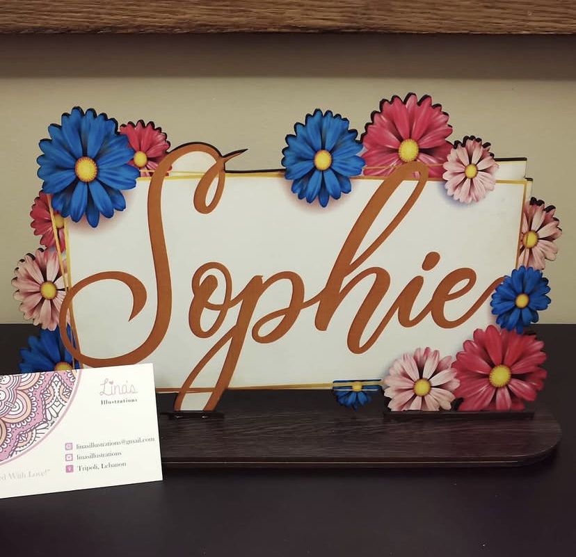 Floral Name 2D Stand