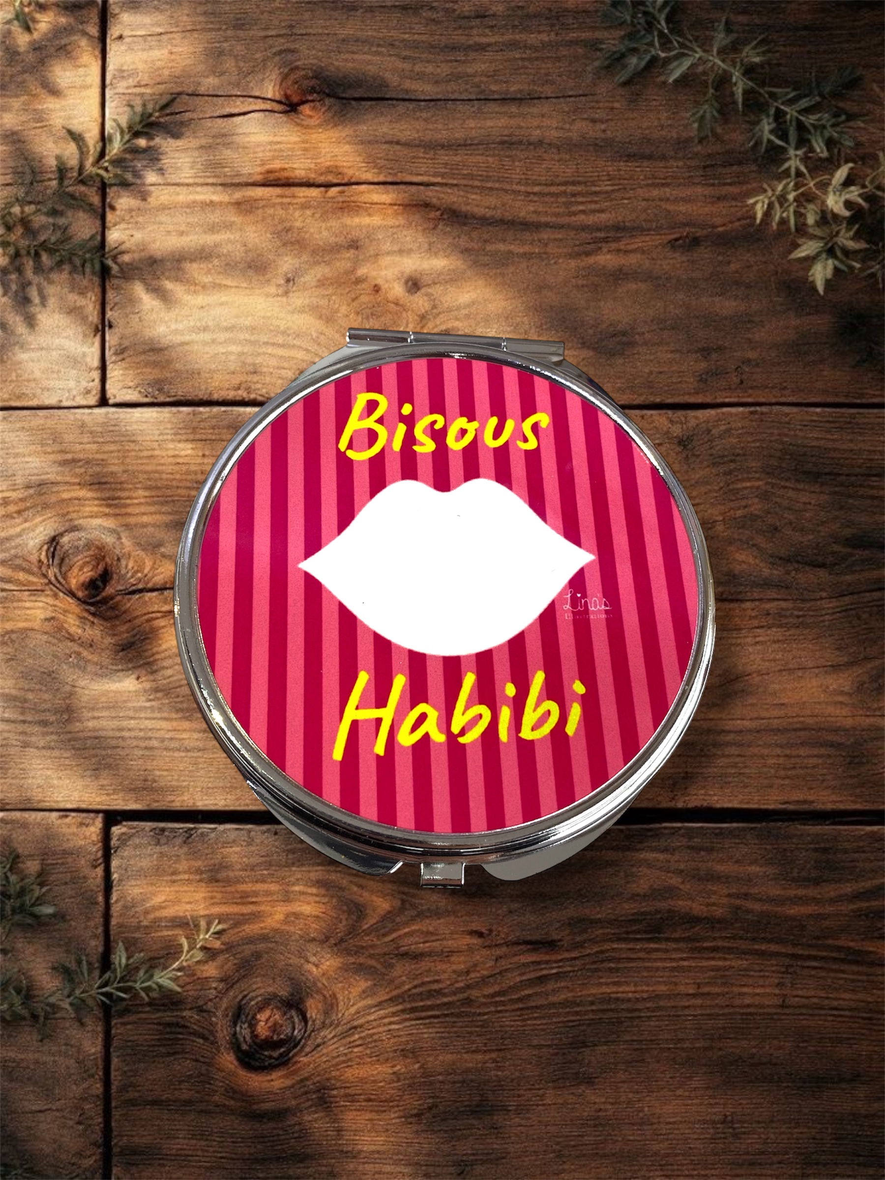 Bisous habibi Pocket Mirror