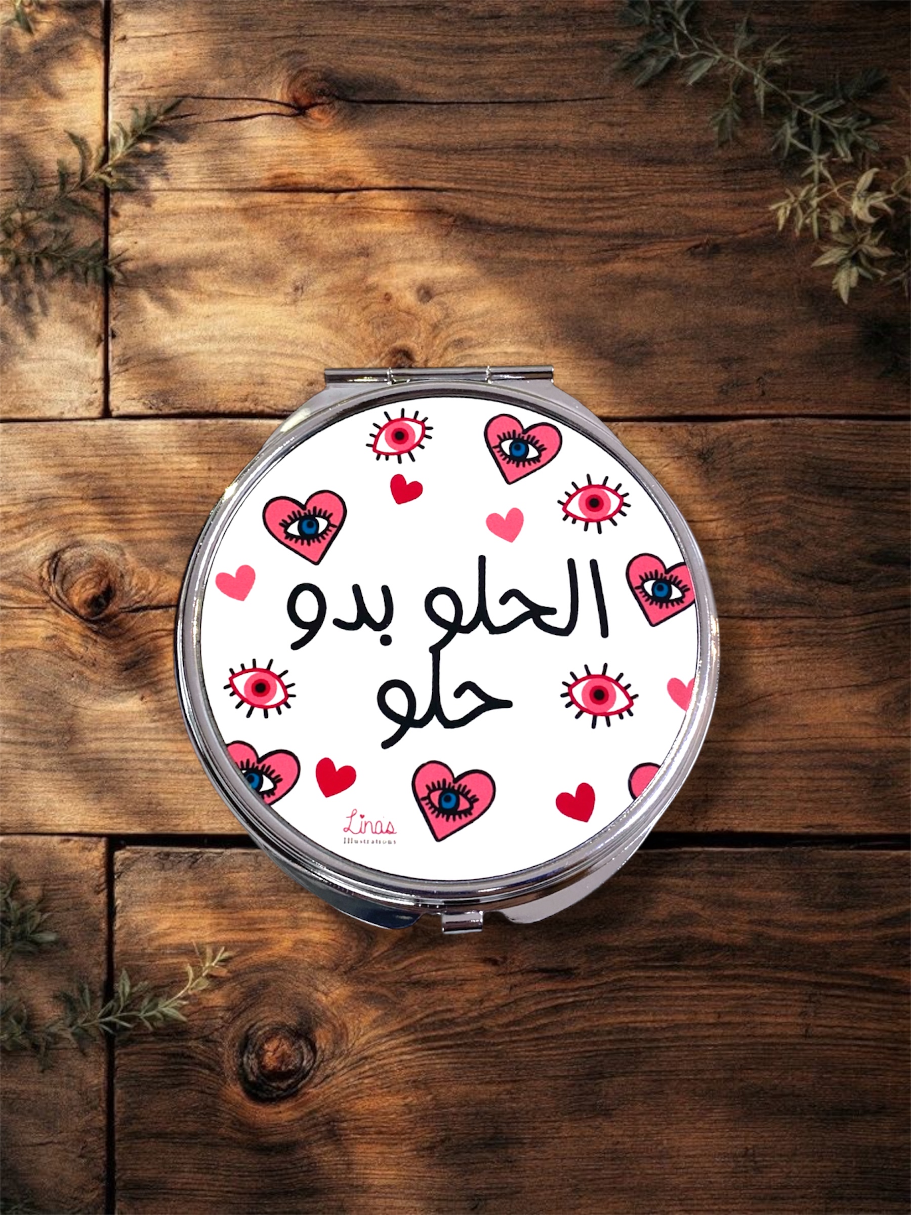 El helo bado helo Pocket Mirror