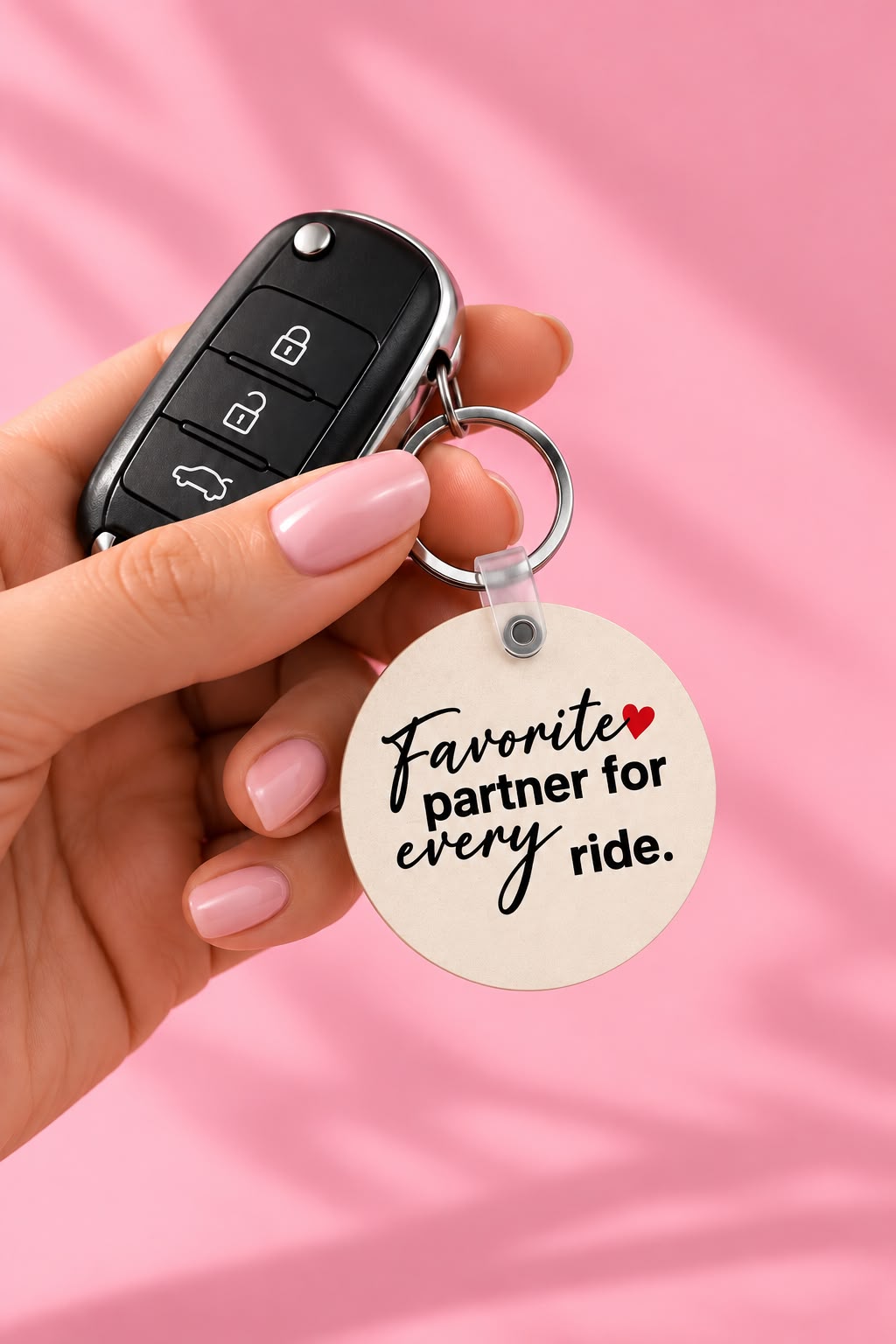 "My favorite Partner in every ride" Keychain