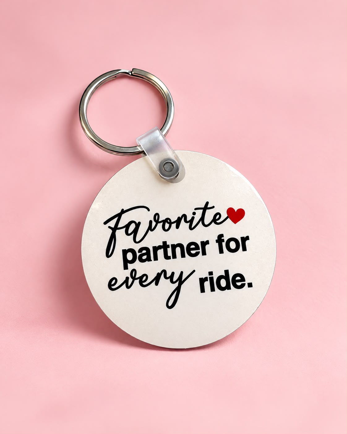 "My favorite Partner in every ride" Keychain