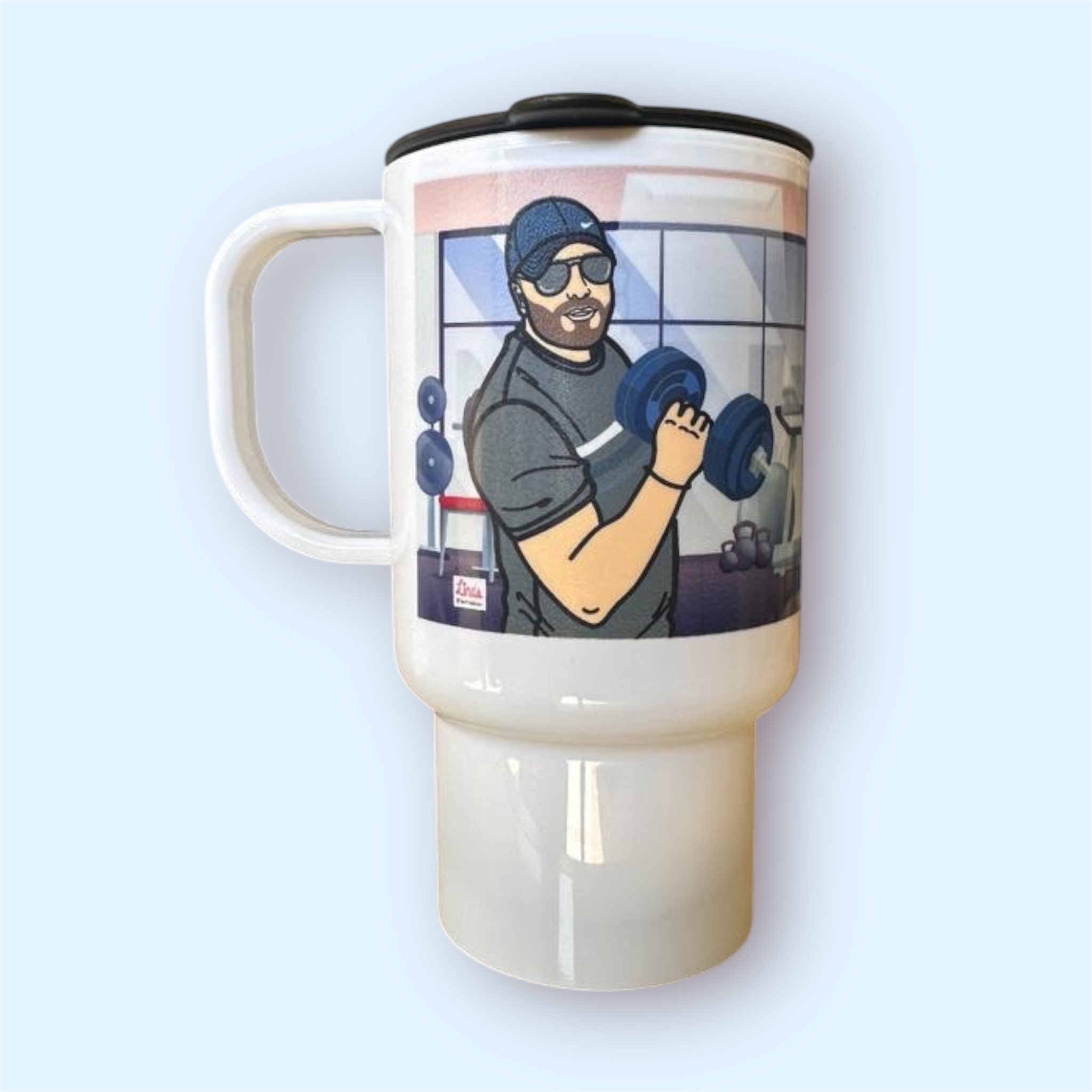 "Body Building" Personalized Travel Mug