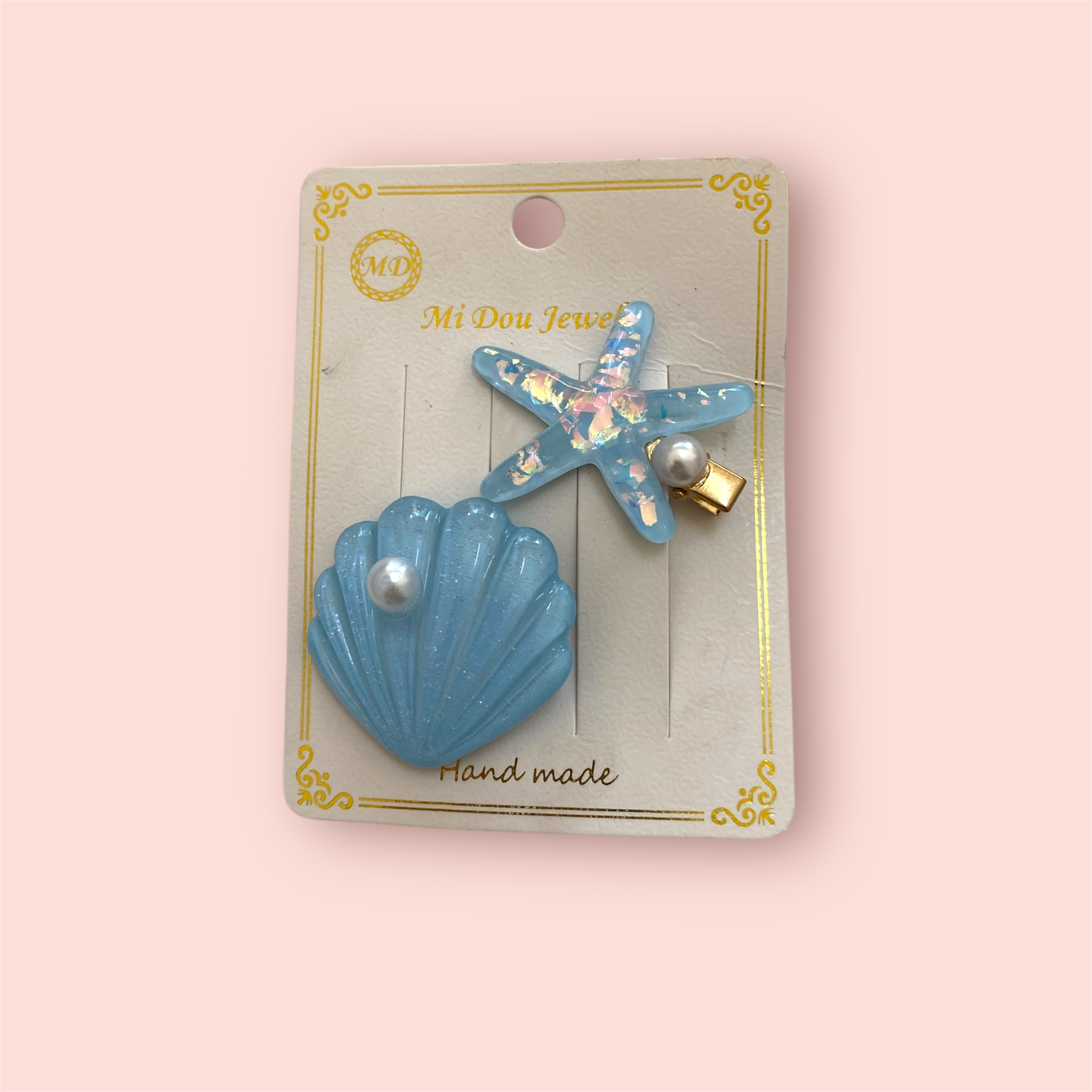 Star Seashells Hairclips