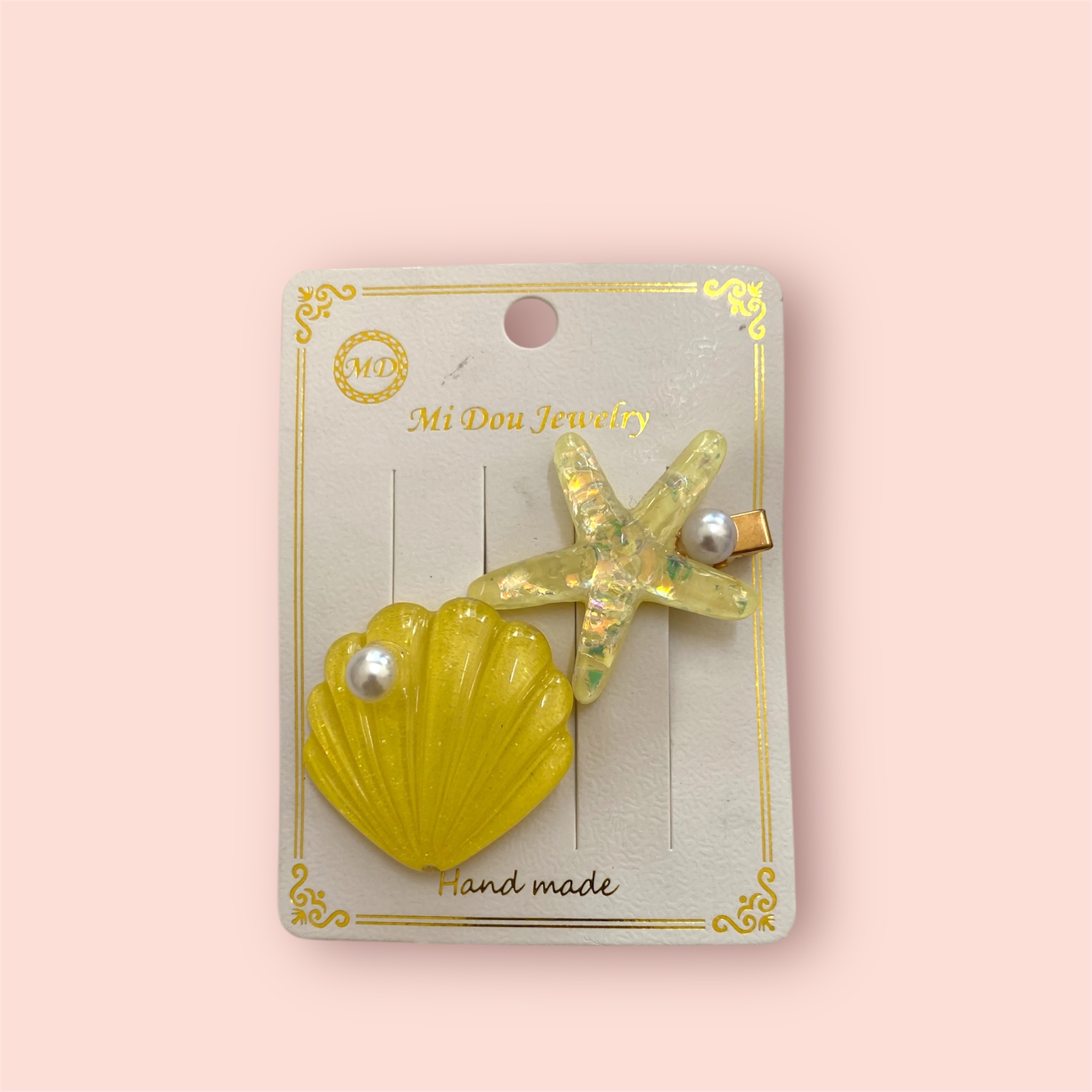 Star Seashell Hairclips