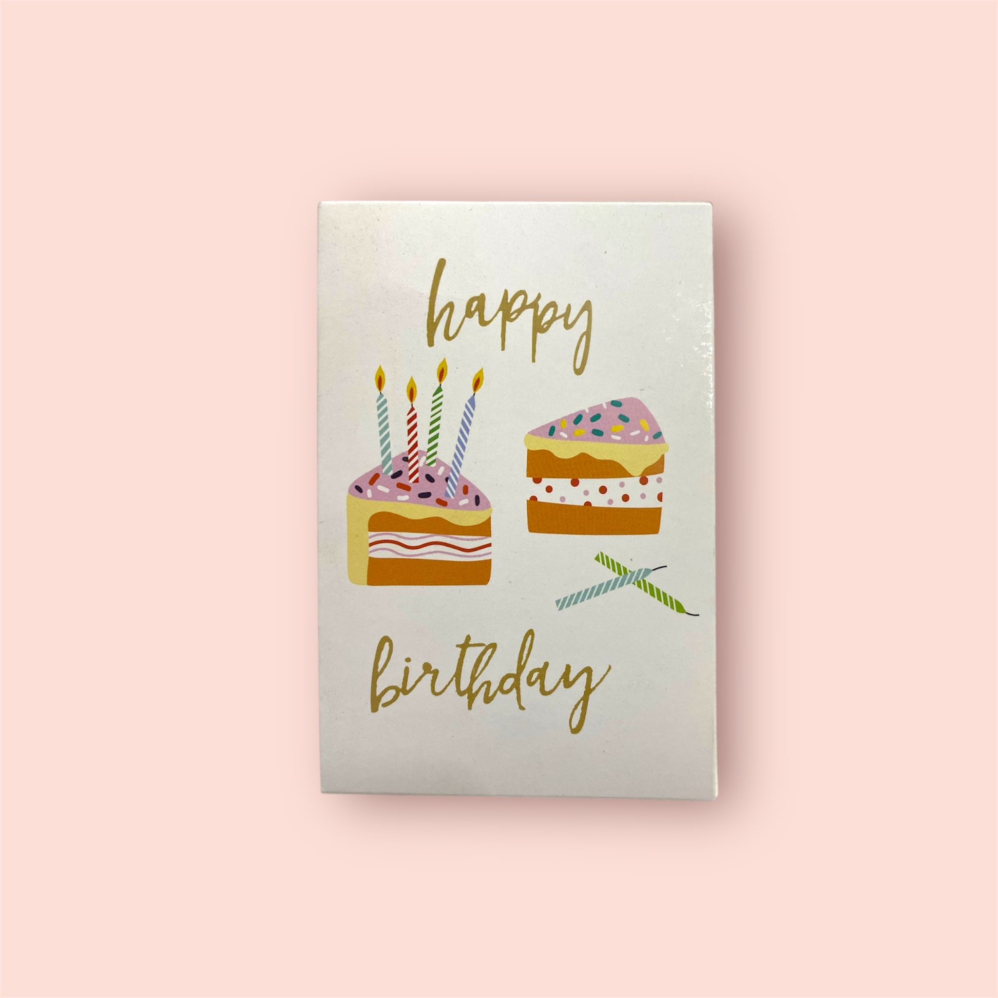 Happy Birthday Two Cakes Card