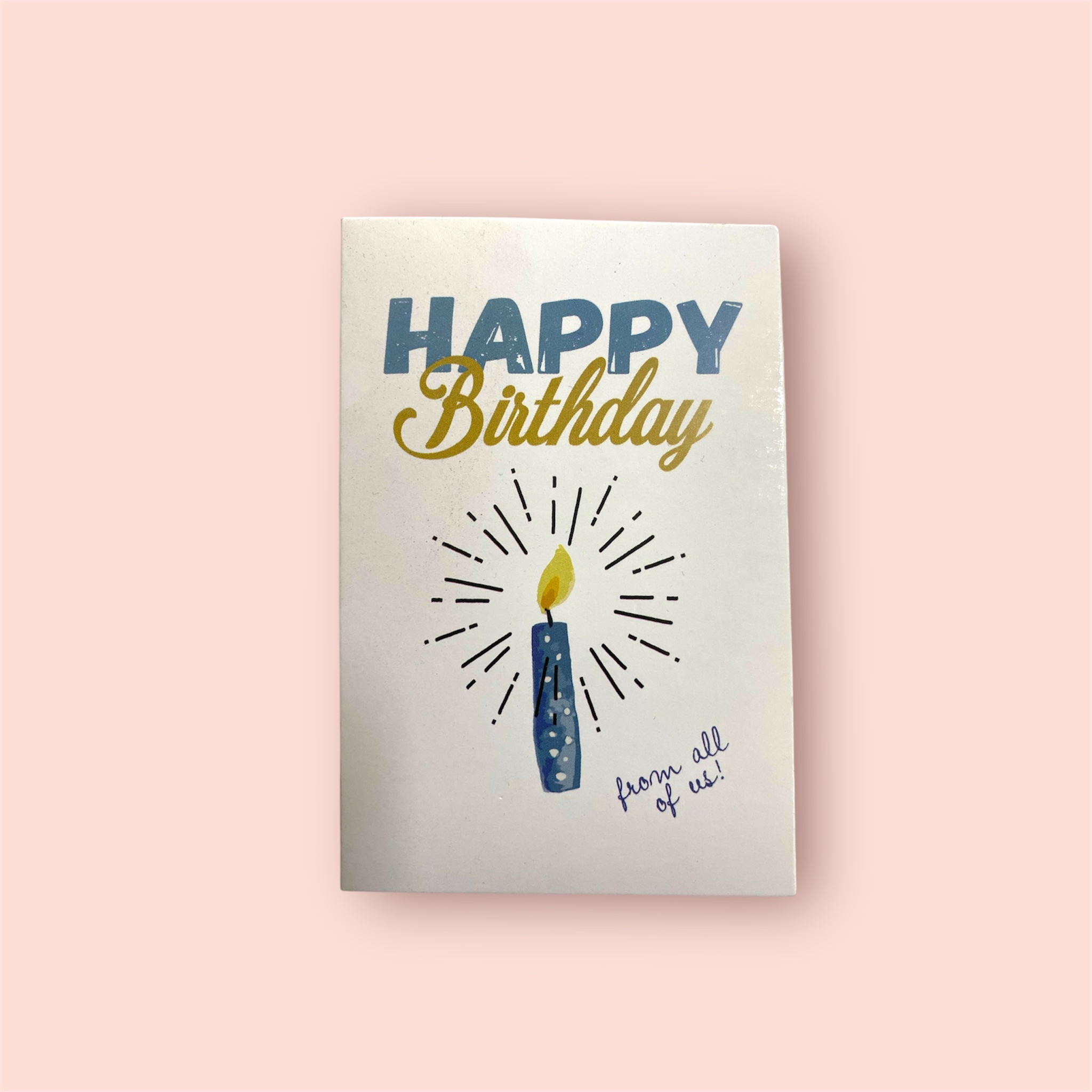 Happy Birthday Blue Candle Card